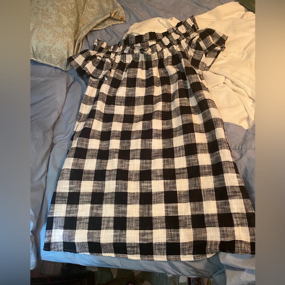Anthropologie off the shoulder midi dress
